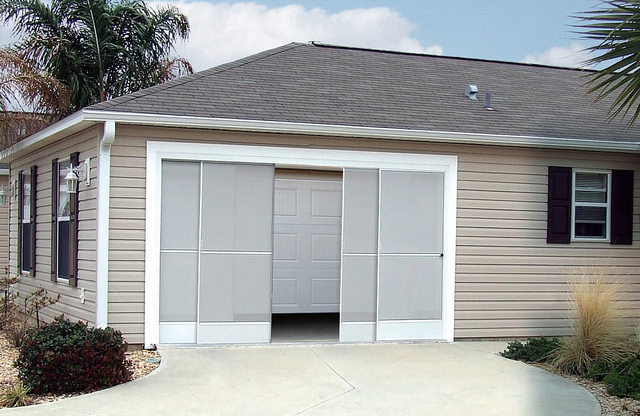 Creatice Garage Door Screen With Frame with Simple Decor